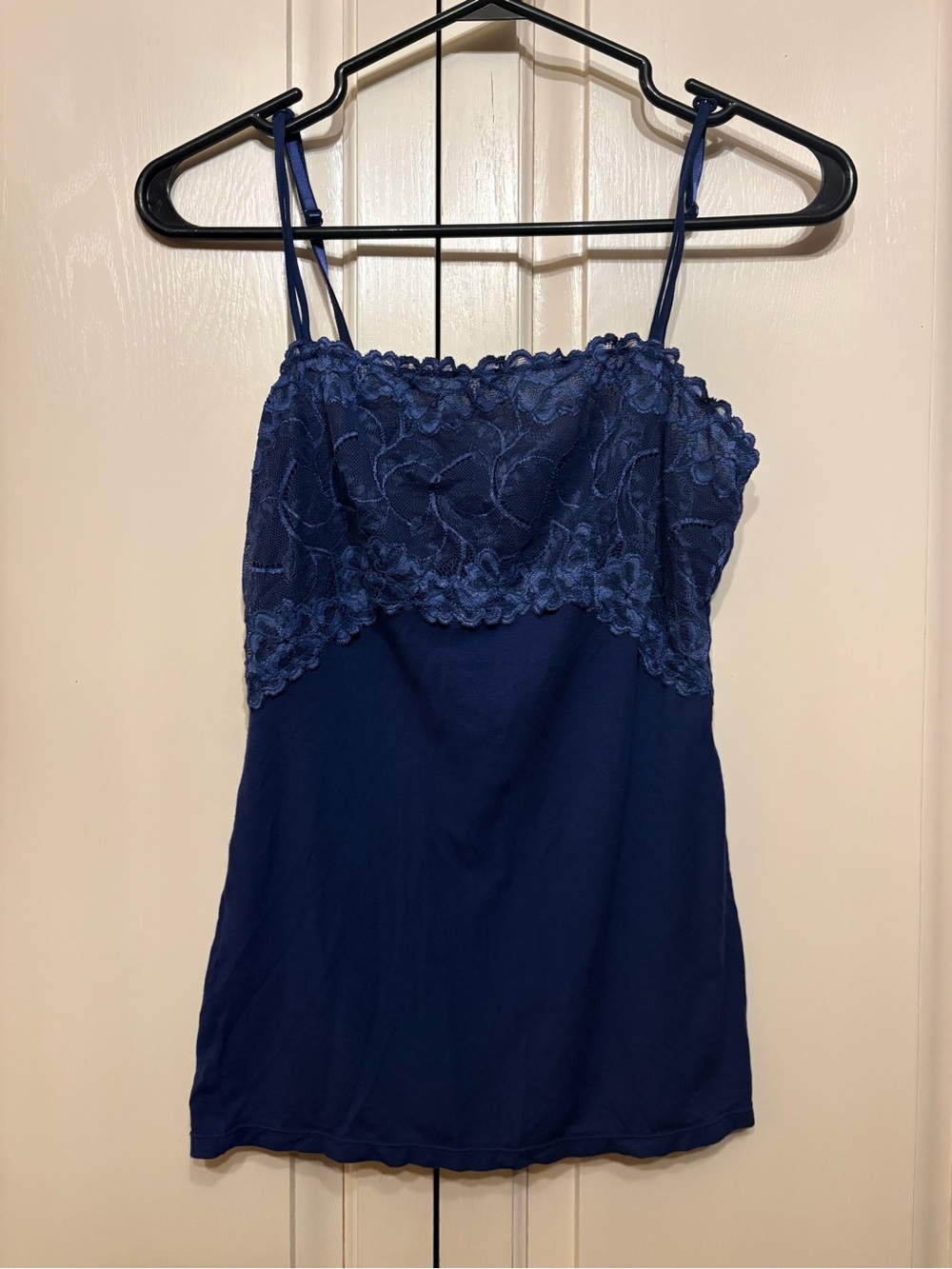 Jezebel Navy Lace Trim Camisole Tank